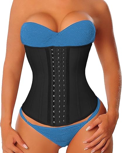 YIANNA Waist Trainer for Women Body Shaper Long Torso Sport Latex Cincher Corset